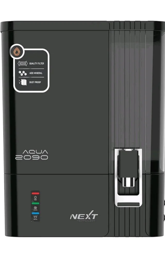 CLAREZA AQUA 2090 RO Water Purifier | ISO Certified | 2000 TDS | Zinc Copper Alkaline | 10 Liter Storage | RO + UV + Zinc + Copper + Alkaline + TDS Control | Best For Home and Office (MIRROR BLACK)