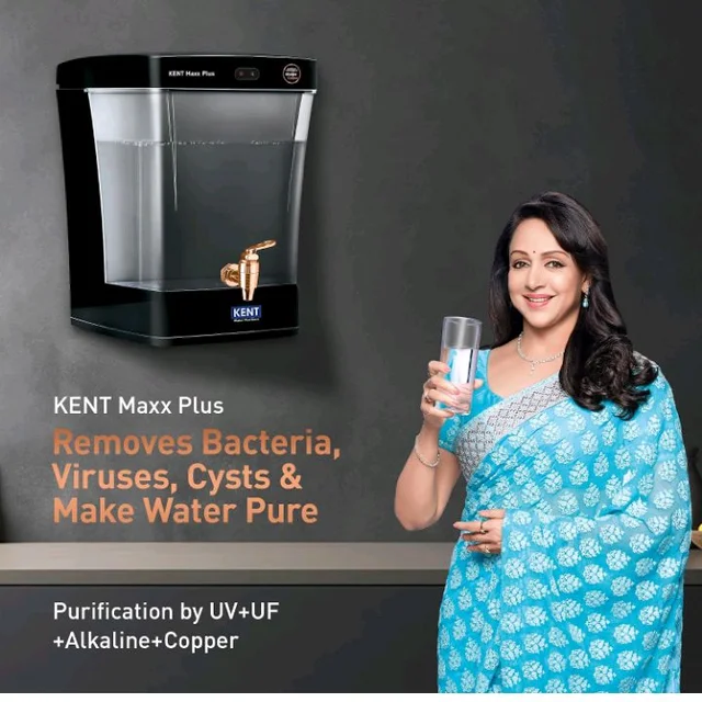 KENT Maxx Plus UV Water Purifier | UV+UF+Alk+Cu | 7L Transparent Detachable Tank | Benefits of Alkaline&Copper | Fully Automatic | Not Suitable for Borewell Water, Works Only on TDS Upto 150 | 60 L/hr
