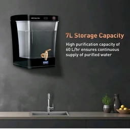 KENT Maxx Plus UV Water Purifier | UV+UF+Alk+Cu | 7L Transparent Detachable Tank | Benefits of Alkaline&Copper | Fully Automatic | Not Suitable for Borewell Water, Works Only on TDS Upto 150 | 60 L/hr