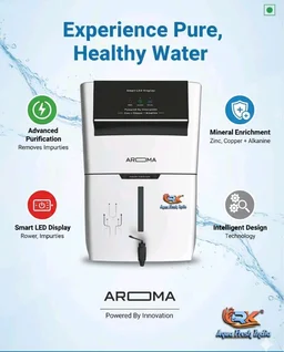 Rk Aqua Fresh India Aroma Premium Abs White 12Ltrs Premium Display (Ro_uv+uf+Alkaline+Tds Adjuster)12Ltrs Best For Home & Office 1 Year Warranty Works Upto 3000Tds Ro Water Purifier