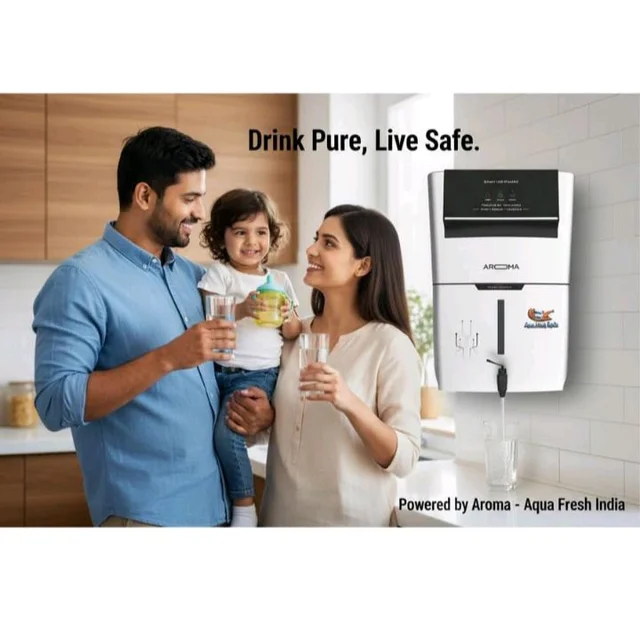 Rk Aqua Fresh India Aroma Premium Abs White 12Ltrs Premium Display (Ro_uv+uf+Alkaline+Tds Adjuster)12Ltrs Best For Home & Office 1 Year Warranty Works Upto 3000Tds Ro Water Purifier