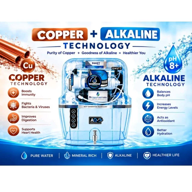 Aqua X RO Water Purifier RO+UV+ALKALINE+TDS Advance Technology Electric Water Purifier With 100Gpd Motor & Membrane for Home for Home and Office, 12 Litre Storage,Transparent Ro Water Purifier