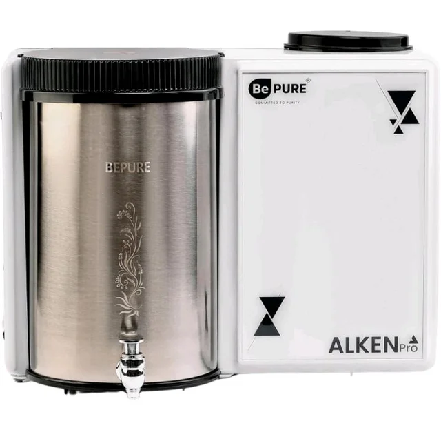 Bepure Alken Pro ISI Mark NF60 Stainless Steel Tank 9L NF+UV Water Purifier| Nano Filtration Technology| Steel Tank Water Purifier| Ideal for TDS upto 500 ppm