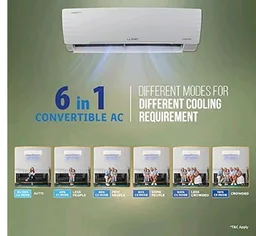 Lloyd 1.5 Ton 3 Star Inverter Split AC, 2026 New Star Rated (6 in 1 Convertible, Cools Up To 54°C, Turbo Cool, Installation Check, Clean Filter Indication, 100% Copper, White (GLS18I3AGGSC)