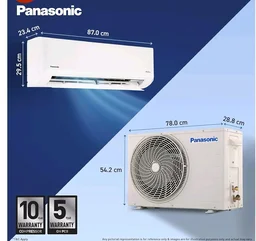 Panasonic 1.5 Ton 3 Star Premium Wi-Fi Inverter Smart Split AC (Matter/MirAIe, AI, DustBuster, 55°C Oper., Copper Condenser, 8in1 Convertible, 2-Way, PM0.1 Filter, CS/CU-SU18BKY3W, 2026 Model, White)