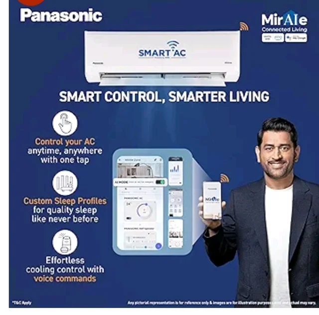 Panasonic 1.5 Ton 3 Star Premium Wi-Fi Inverter Smart Split AC (Matter/MirAIe, AI, DustBuster, 55°C Oper., Copper Condenser, 8in1 Convertible, 2-Way, PM0.1 Filter, CS/CU-SU18BKY3W, 2026 Model, White)