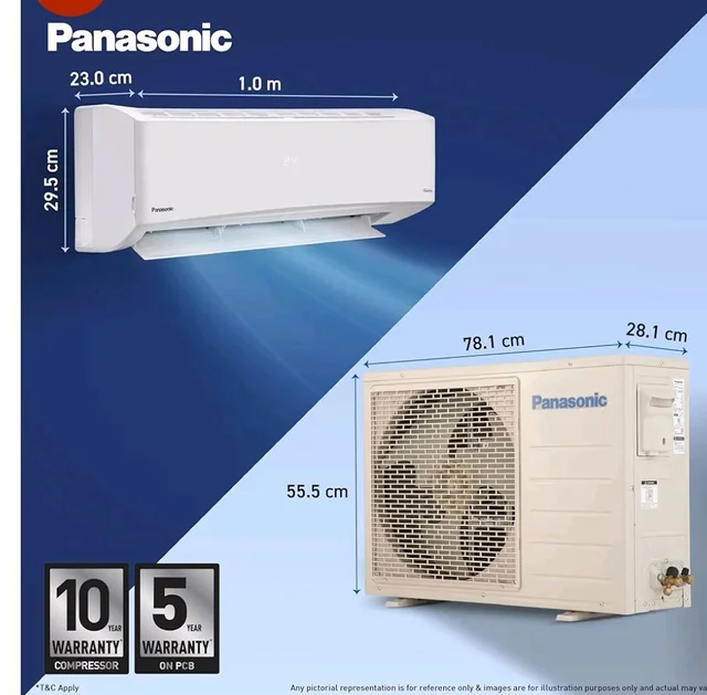 Panasonic 1.5 Ton 3 Star Inverter Split AC (DustBuster Tech,Smart Auto Cool,Higher Airflow,55°C Oper.,Copper Cond.,8in1 Convertible 2-Way,Powerful Mode,PM0.1 Filter,CS/CU-SU18BKY3T,2026 Model,White) ki