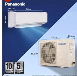 Panasonic 1.5 Ton 3 Star Inverter Split AC (DustBuster Tech,Smart Auto Cool,Higher Airflow,55°C Oper.,Copper Cond.,8in1 Convertible 2-Way,Powerful Mode,PM0.1 Filter,CS/CU-SU18BKY3T,2026 Model,White) ki