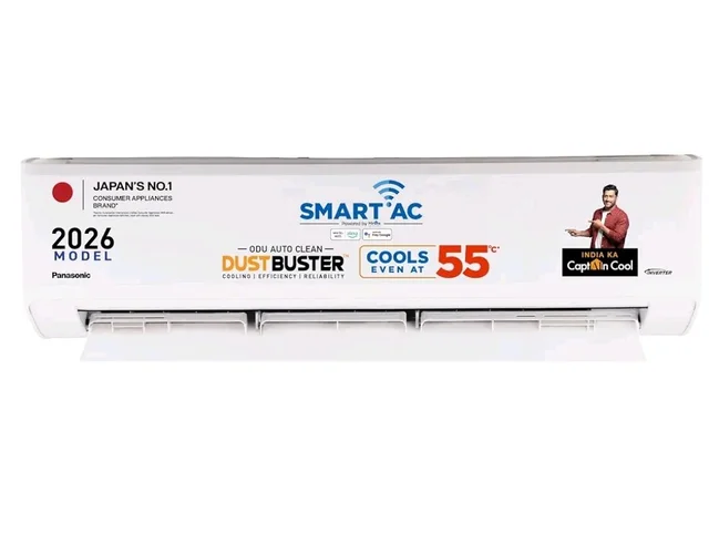 Panasonic 2.0 Ton 3 Star New Star rated Premium WiFi Inverter Smart Split AC (DustBuster Tech,Matter Enabled,AI, Higher Airflow, Copper Cond.,8in1 Convertible,4-Way,PM0.1 Filter,CS/CU-SU24BKY3W,White)