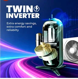 Haier 1.5 Ton 5 Star Twin Inverter Split AC (Turbo Cooling, Energy Saving & Self-Clean, 5 in 1 Convertible, Copper, 2-way Swing, Cools in 10 Sec at 54°C, 2026 Model, White)-HSA52VP-G5NB-I