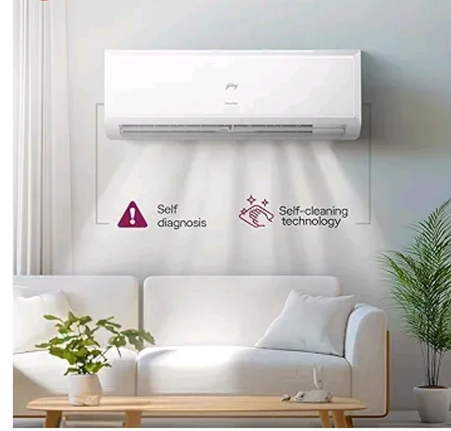 Godrej 1.5 Ton 3 Star| New Star Rated| Inverter Split AC | 5-in-1 Convertible Cooling | 5 Year Comprehensive Warranty| AI Powered| Heavy Duty Cooling at 52°C| (AC 1.5T EC HIC 18Q3TH WA)