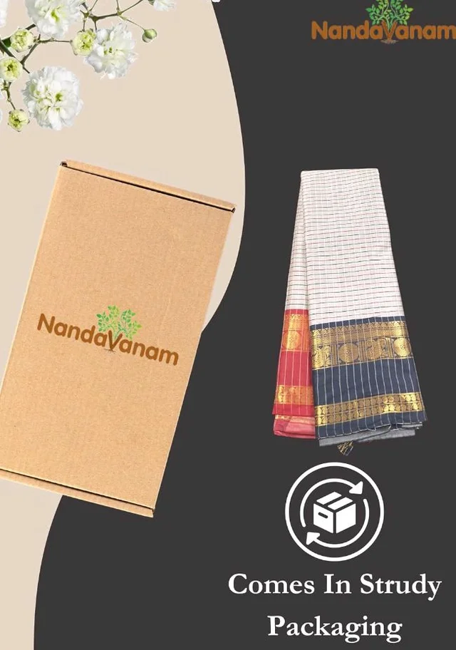 Women's Kanchi Silk Ganga Yamuna Border Saree with Blouse