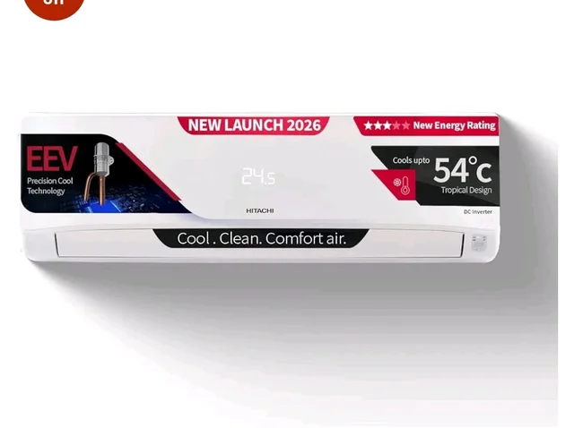 Hitachi Smart Choice 1.5 Ton 3 Star, New Star rated, Inverter Split AC(Copper, Smart View Display, 4 Way Swing,RAS.D318PCD2BS1, White)