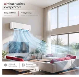 Hitachi Smart Choice 1.5 Ton 3 Star, New Star rated, Inverter Split AC(Copper, Smart View Display, 4 Way Swing,RAS.D318PCD2BS1, White)