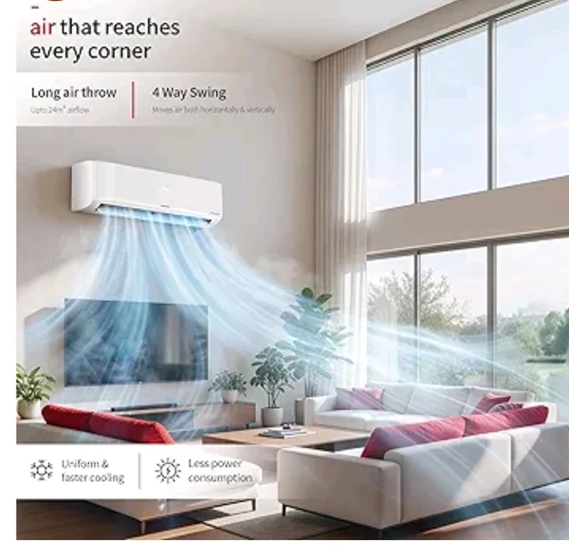 Hitachi Smart Choice 1.5 Ton 3 Star, New Star rated, Inverter Split AC(Copper, Smart View Display, 4 Way Swing,RAS.D318PCD2BS1, White)