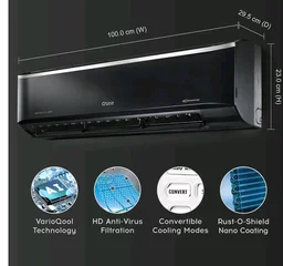 the Cruise Store
4.1
4.1 out of 5 stars
(28)
Cruise 1.5 Ton 5 Star VarioQool Pro Inverter Split AC (CWCVBM-VP3F185BL)
Cooling at 55°C | High ISEER Rating |100% Copper | Convertible 5-in-1 | 4 Way Swing | EEV Tech | PM2.5 Filter, Backlit Remote