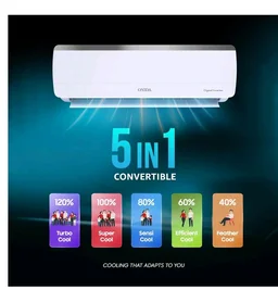ONIDA 1.5 Ton 3 Star, New Star Rated, Inverter Split AC (Copper, Convertible 5-in-1, Fast Cooling at 55 °C, Deep Frost Clean, Turbo Flush Technology, IR193OMSE,White)
