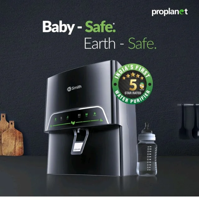 AO Smith Proplanet P3 Pro RO Water Purifier with Silver Shield Protection | Baby-Safe Water| Copper + Alkaline water | Saves upto 9000 Ltrs