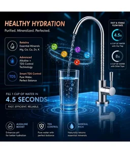 Fonix Compact Under Sink Water Purifier | RO+UV+UF+TDS Adjuster | Zinc + Alkaline + Copper | 8L Pressurized Tank | High-Speed Purification | Inbuilt Pressure Pump