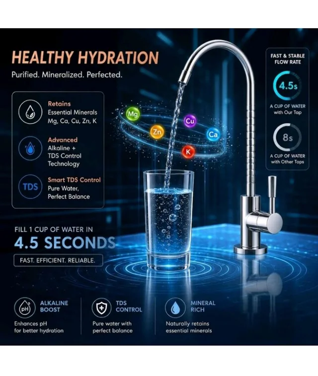 Fonix Compact Under Sink Water Purifier | RO+UV+UF+TDS Adjuster | Zinc + Alkaline + Copper | 8L Pressurized Tank | High-Speed Purification | Inbuilt Pressure Pump