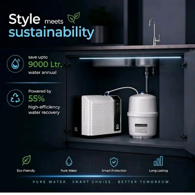 Fonix Compact Under Sink Water Purifier | RO+UV+UF+TDS Adjuster | Zinc + Alkaline + Copper | 8L Pressurized Tank | High-Speed Purification | Inbuilt Pressure Pump