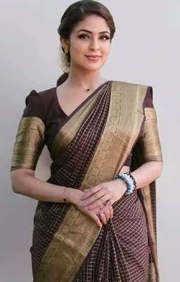 Sugathari Women's Maroon Banarasi Kanchipuram Art Silk Saree for Women – Traditional Wedding & Party Saree with Blouse Piece – Ethnic Indian Silk Saree for Bridal, Festive (KS-156)
100+ bought in past month