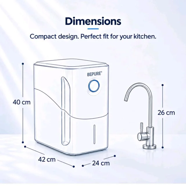 BePURE UTS Black ISI Certified Under Sink Water Purifier 10L | RO+UF+TDS+Copper Alkaline | Works Upto 3000 TDS | Inbuilt 10L Storage Tank | Under Counter RO for Borewell & Tanker Water
50+ bought in past month