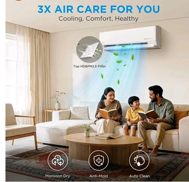 Midea 1.36 Ton 3 Star Inverter Split AC, MAI18SD3R36W0/MAI18SD3R36W1
2026 Model,Copper Condenser,Wi-Fi & 6-in-1,52°C Heavy Duty Cooling,HD+PM 2.5 Filter