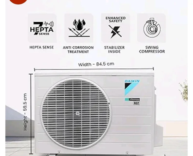 Daikin 1.5 Ton 5 Star Inverter Split AC (Copper, PM2.5 Filter, MTKM50XV16, White)
