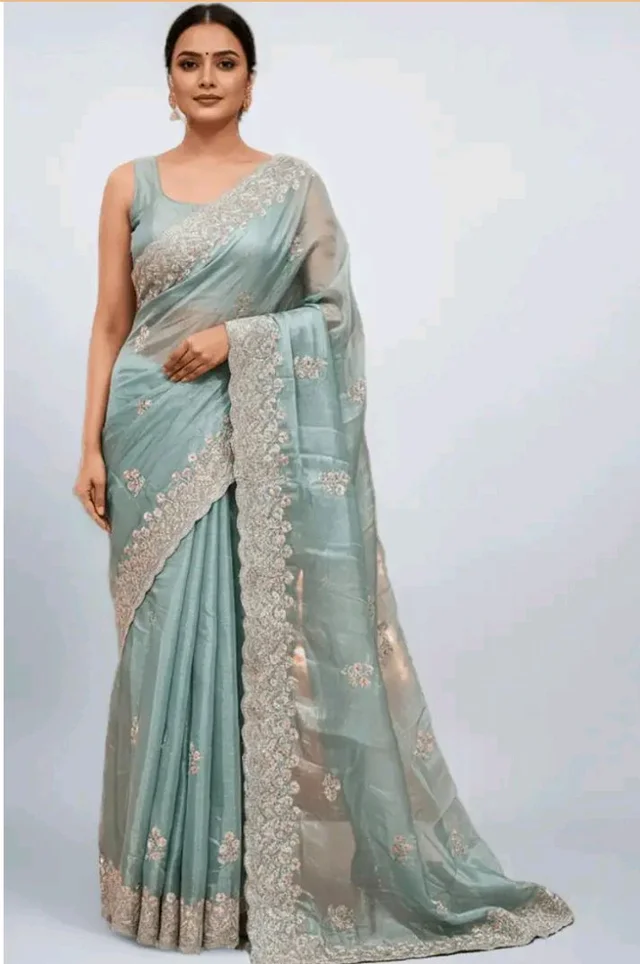Glory Sarees Women’s Organza Chiffon Embroidery Work Scallop Border Saree With Blouse Piece (Chiffon101_Parent)
50+ bought in past month