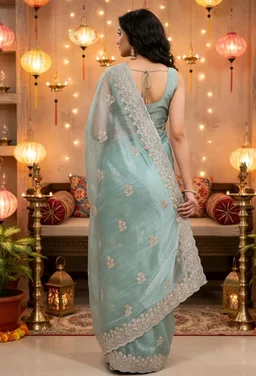 Glory Sarees Women’s Organza Chiffon Embroidery Work Scallop Border Saree With Blouse Piece (Chiffon101_Parent)
50+ bought in past month