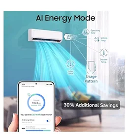 Samsung 1 Ton 5 Star,New Star rated Bespoke AI Inverter Smart Split AC (WiFi, Energy Saving, Voice Control, Powerful Cooling, Copper, Digital Inverter, 4 Way swing,white,AR50H12D1ZHNNA)