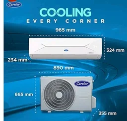 Carrier 1.5 Ton 5 Star, New Star rated, Flexicool Inverter Split AC (Copper, Convertible 6-in-1 with Smart Energy Display, Insta Cool, Auto Clean and PM 2.5 Filter, ESTER EDGE Gxi-CAI18EE5R36F0, White)