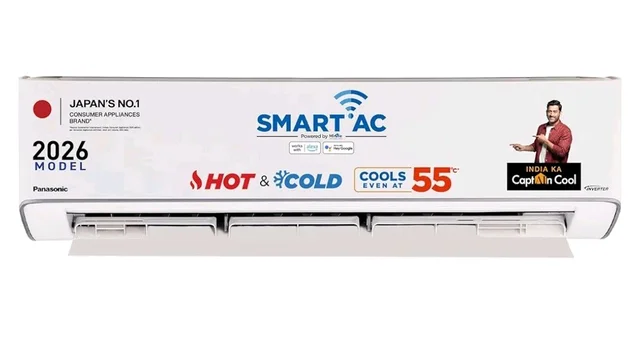 Panasonic 1.5 Ton 3 Star New Star Rated Hot & Cold Wi-Fi Inverter Smart Split AC (Matter/MirAIe, AI, -10~55°C Oper., Copper Condenser, 8in1 Convertible, 4-Way, PM 0.1 Filter, CS/CU-EZ18CKYXFM,White)