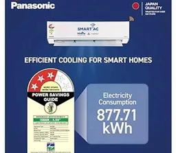 Panasonic 1.5 Ton 3 Star New Star Rated Hot & Cold Wi-Fi Inverter Smart Split AC (Matter/MirAIe, AI, -10~55°C Oper., Copper Condenser, 8in1 Convertible, 4-Way, PM 0.1 Filter, CS/CU-EZ18CKYXFM,White)