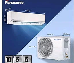 Panasonic 1.5 Ton 3 Star New Star Rated Hot & Cold Wi-Fi Inverter Smart Split AC (Matter/MirAIe, AI, -10~55°C Oper., Copper Condenser, 8in1 Convertible, 4-Way, PM 0.1 Filter, CS/CU-EZ18CKYXFM,White)