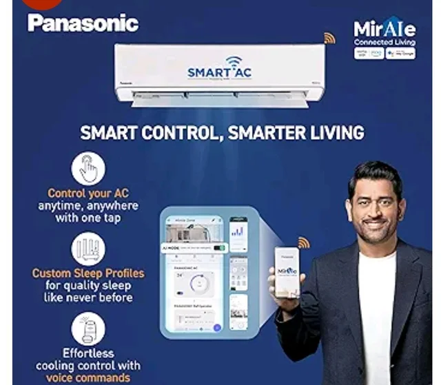 Panasonic 1.5 Ton 3 Star New Star Rated Hot & Cold Wi-Fi Inverter Smart Split AC (Matter/MirAIe, AI, -10~55°C Oper., Copper Condenser, 8in1 Convertible, 4-Way, PM 0.1 Filter, CS/CU-EZ18CKYXFM,White)
