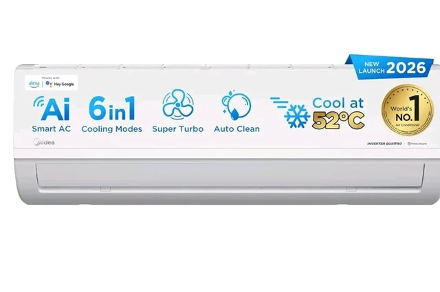 Midea 1.36 Ton 3 Star Inverter Split AC, MAI18SD3R36W0/MAI18SD3R36W1
2026 Model,Copper Condenser,Wi-Fi & 6-in-1,52°C Heavy Duty Cooling,HD+PM 2.5 Filter