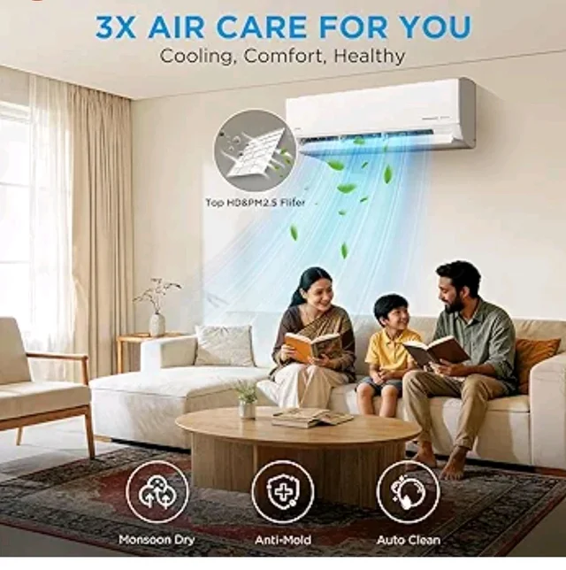 Midea 1.36 Ton 3 Star Inverter Split AC, MAI18SD3R36W0/MAI18SD3R36W1
2026 Model,Copper Condenser,Wi-Fi & 6-in-1,52°C Heavy Duty Cooling,HD+PM 2.5 Filter