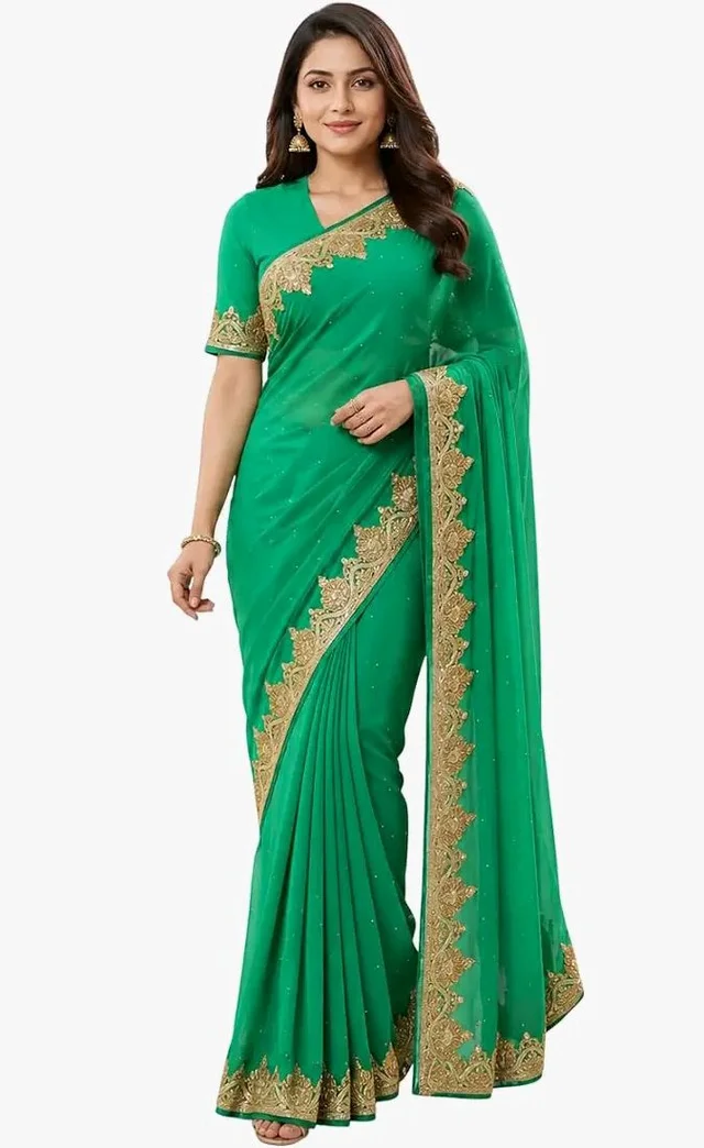 Women Saree Blouse Green | Stylish Ethnic Readymade Blouse for Saree Wear | Traditional Party Festive Wedding Reception Casual & Designer Occasion Wear Blouse for Women Fashion Styling