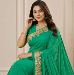 Women Saree Blouse Green | Stylish Ethnic Readymade Blouse for Saree Wear | Traditional Party Festive Wedding Reception Casual & Designer Occasion Wear Blouse for Women Fashion Styling