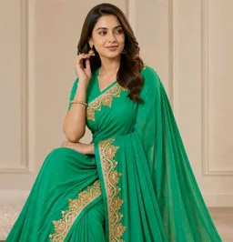 Women Saree Blouse Green | Stylish Ethnic Readymade Blouse for Saree Wear | Traditional Party Festive Wedding Reception Casual & Designer Occasion Wear Blouse for Women Fashion Styling