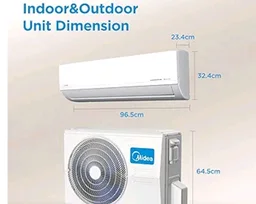 Midea 1.5 Ton 5 Star Inverter Split AC, 6-in-1, MAI18SR5R36F0
Copper Condenser, 52°C Heavy Duty Cooling, Turbo Mode, HD+PM 2.5 Filter, Auto Clean, Santis MAX RYL, White