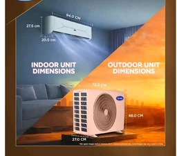 Carrier 1.5 Ton 3 Star Flexicool Inverter Split AC (Copper, Convertible 6-in-1 with Smart Energy Display, Insta Cool, Auto Clean, PM 2.5 Filter, New BEE rated, CAI18CE3R36F1, White)