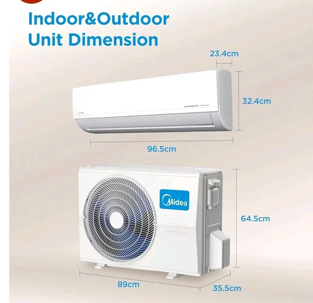 Midea 1.5 Ton 5 Star Inverter Split AC, 6-in-1, MAI18SR5R36F0
Copper Condenser, 52°C Heavy Duty Cooling, Turbo Mode, HD+PM 2.5 Filter, Auto Clean, Santis MAX RYL, White