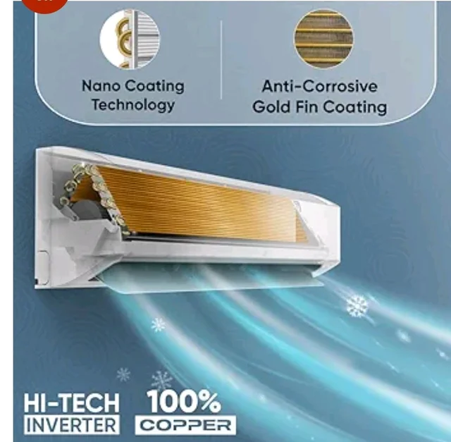 Sharp 0.95 Ton 3 star, New Star Rated,Split AC (4 Way Swing, 100% copper, Hi-Tech Inverter Compressor, 7in1 Convertible, Turbo cool, Dust filter) - AH-SI12V3B-GCN, White