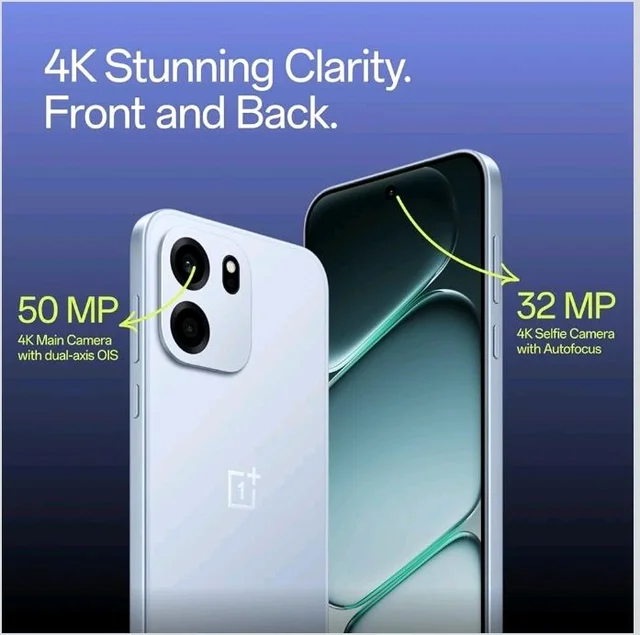 OnePlus Nord CE6 | 8GB+256GB | Fresh Blue | Snapdragon 7s Gen 4 | Segment's Fastest Touch Response | 8000mAh Battery | 144Hz 1.5K AMOLED Display | 50MP Main + 32MP Selfie 4K Cameras | IP66,68,69,69K - Fresh Blue
