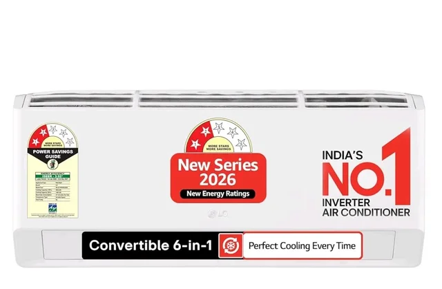 LG Essential Series, 0.8 Ton 2 Star, Smart Inverter Split AC (100% Copper Condenser, Convertible 6-in-1 Cooling, Faster Cooling & Energy Saving, HD Filter with AntiVirus Protection, AS-Q11KNVE, White)