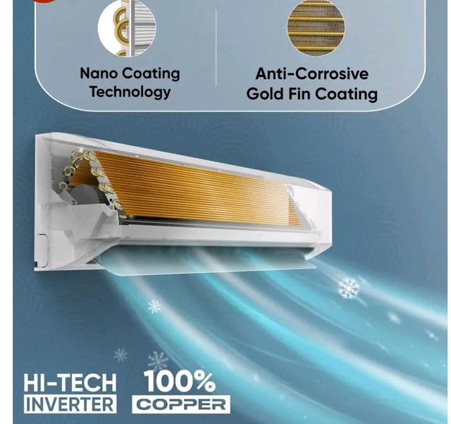 Sharp 1.76 Ton 3 star, New Star Rated, Split AC (4 Way Swing, 100% copper, Hi-Tech Inverter Compressor, 7 in1 Convertible, Turbo cool, Dust filter) - AH-SI24V3B-SCN, White