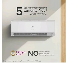 Godrej 1.5 Ton 3 Star| New Star Rated| Inverter Split AC | 5-in-1 Convertible Cooling | 5 Year Comprehensive Warranty| AI Powered| Heavy Duty Cooling at 52°C| (AC 1.5T EC HIC 18Q3TH WA)
28%
off